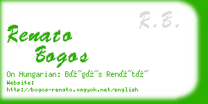 renato bogos business card